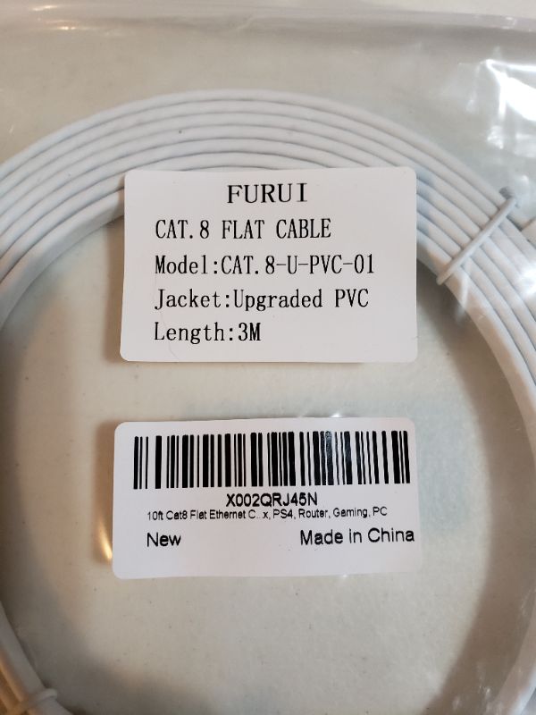 Photo 3 of CAT 8 FLAT CABLE, LOT OF 6.