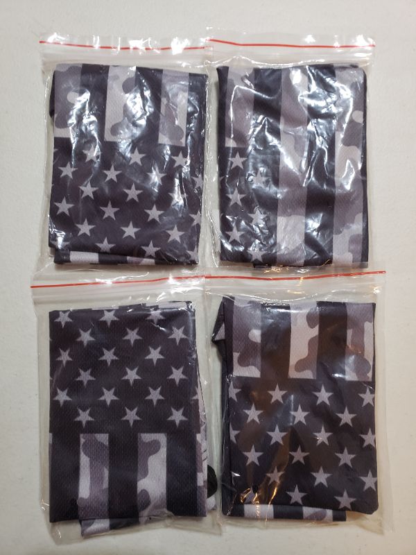 Photo 1 of AMERICAN FLAG FACE AND NECK COVERINGS, PACK OF 4.