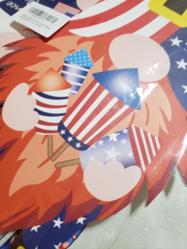 Photo 1 of 4TH OF JULY CELEBRATION YARD SIGN DECORATIONS.