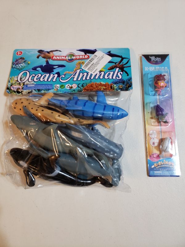 Photo 1 of OCEAN ANIMALS & TROLLS K-BLINGS CHILDREN'S TOYS, LOT OF 2 ITEMS.