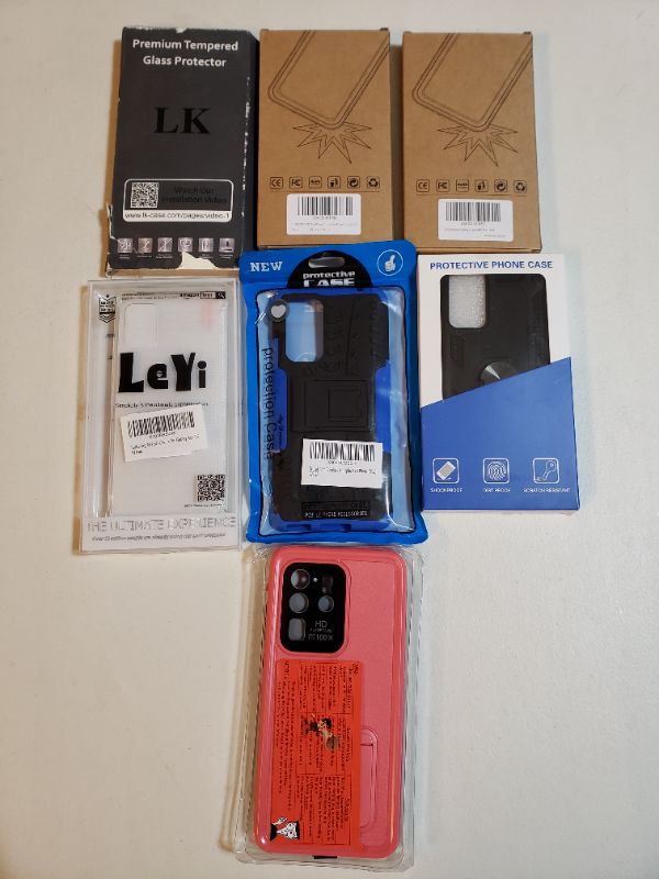 Photo 1 of VARIOUS SMARTPHONE ACCESSORIES, LOT OF 7 CASES AND SCREEN PROTECTION. 