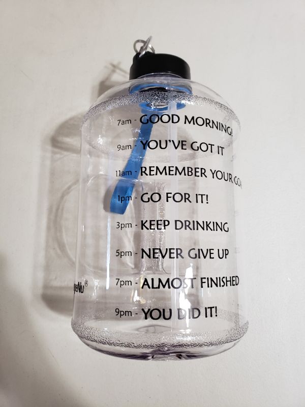 Photo 1 of 128 OZ. GALLON MOTIVATIONAL  WATER JUG.