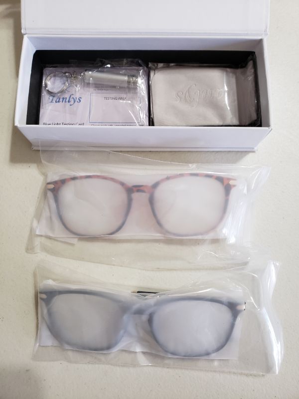 Photo 2 of 2 PACK BLUE LIGHT PROTECTIVE GLASSES, UNISEX.