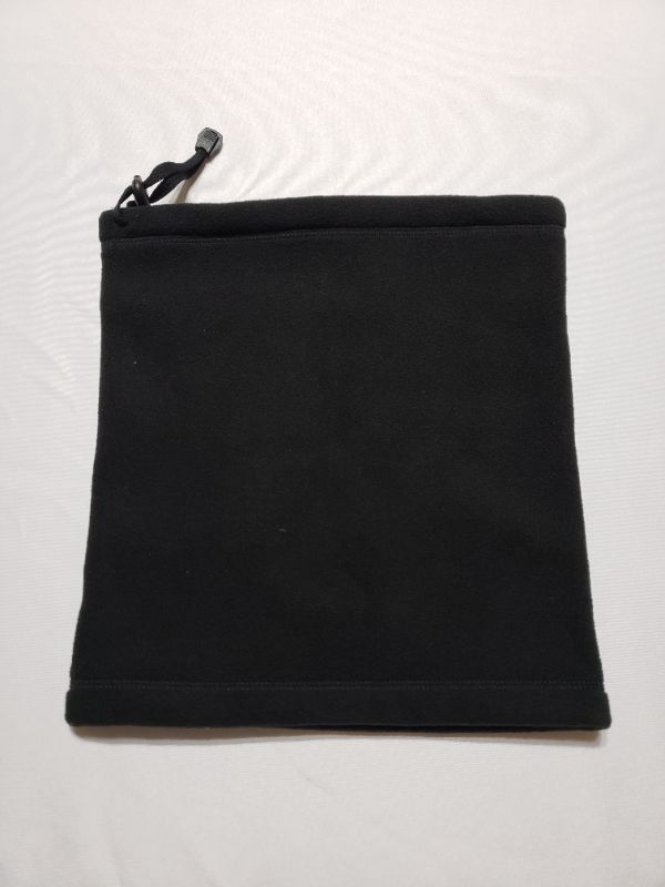 Photo 1 of BLACK FLEECE NECK GAITER WITH DRAW STRING.