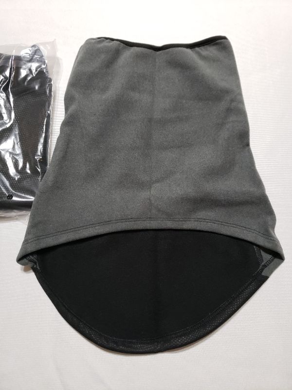 Photo 2 of FLEECE NECK GAITER FACE COVERINGS, BLACK/GREY, LOT OF 2.