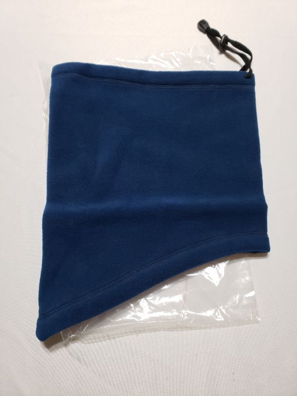 Photo 1 of BLUE FLEECE NECK GAITER FACE COVERING. ONE SIZE.