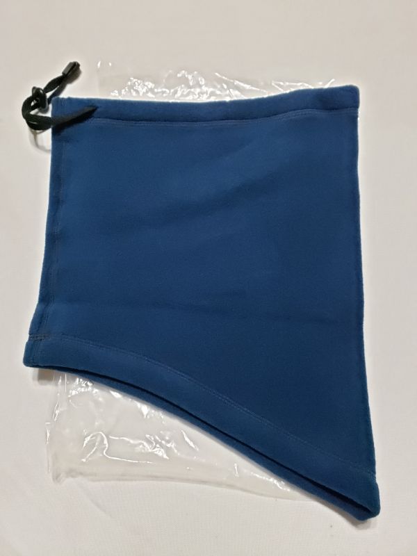 Photo 2 of BLUE FLEECE NECK GAITER FACE COVERING. ONE SIZE.