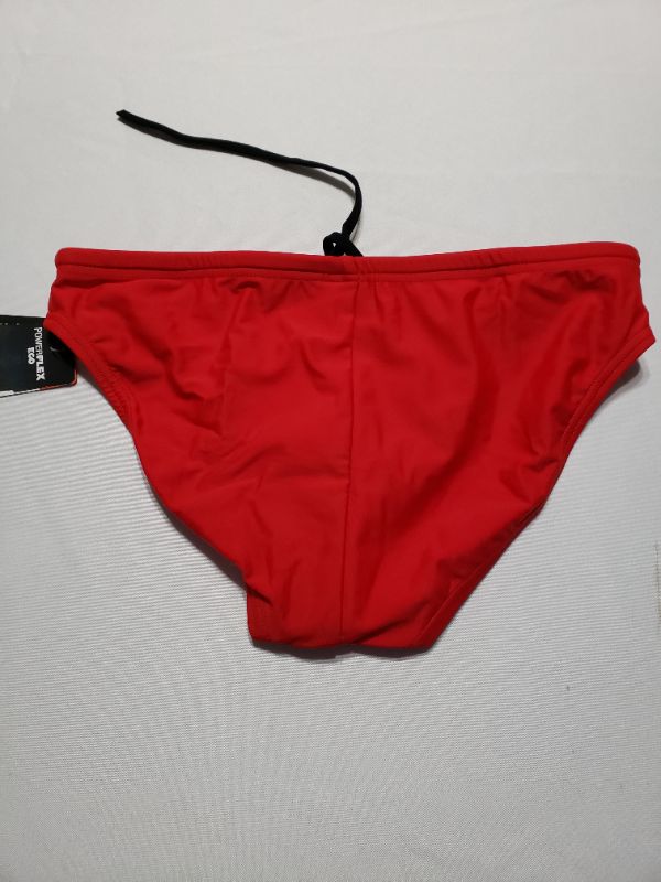 Photo 2 of SPEEDO SWIMMING BRIEFS, RED, SIZE 34.