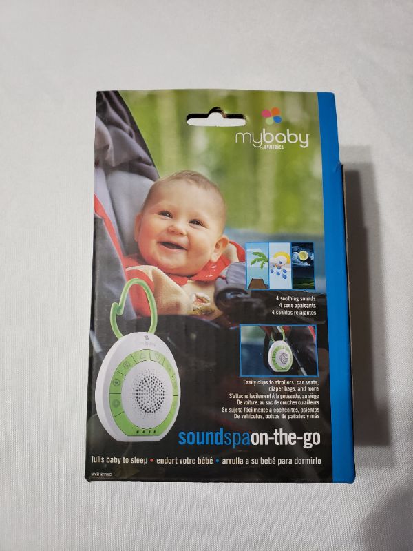 Photo 3 of MyBaby SoundSpa On-The-Go-Portable White Noise Machine, 4 Soothing Sounds with 15, 30, and 45-Minute Auto Shutoff, Integrated Clip for Easy Transport, Giftable, Small and Lightweight, by HoMedics
