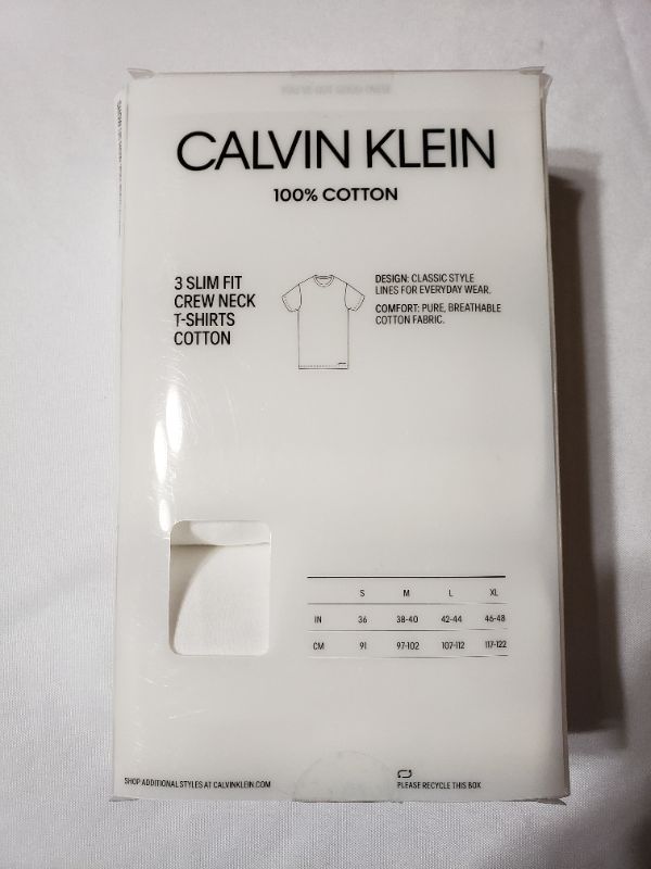 Photo 3 of Calvin Klein Men's Cotton Slim Fit Crew Neck T-Shirts
SIZE XL