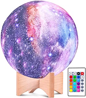 Photo 1 of Colormoon Moon Lamp 16 Colors Switching LED Night Light with Stand, 5.9 Inch 3D Print Moon Light Galaxy Lamp with Touch/Remote Control & USB Rechargeable, Perfect for Baby/Kids/Lover, Room Decor, Gift
