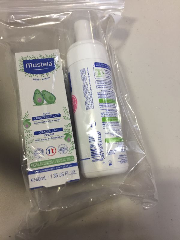 Photo 2 of Mustela Baby Cradle Cap Bundle - Natural Baby Shampoo & Cradle Cap Cream - with Natural Avocado - 2 Items Set
