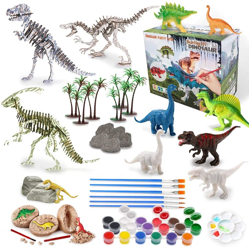 Photo 1 of IPHUNGO Dinosaur Arts and Crafts for Kids Age 3 4 5 6 7 8 9 10 12 Dinosaur Painting Toy Set for Boys Girls with Play Mat, Paint Your Own Dino Toys (brand new)