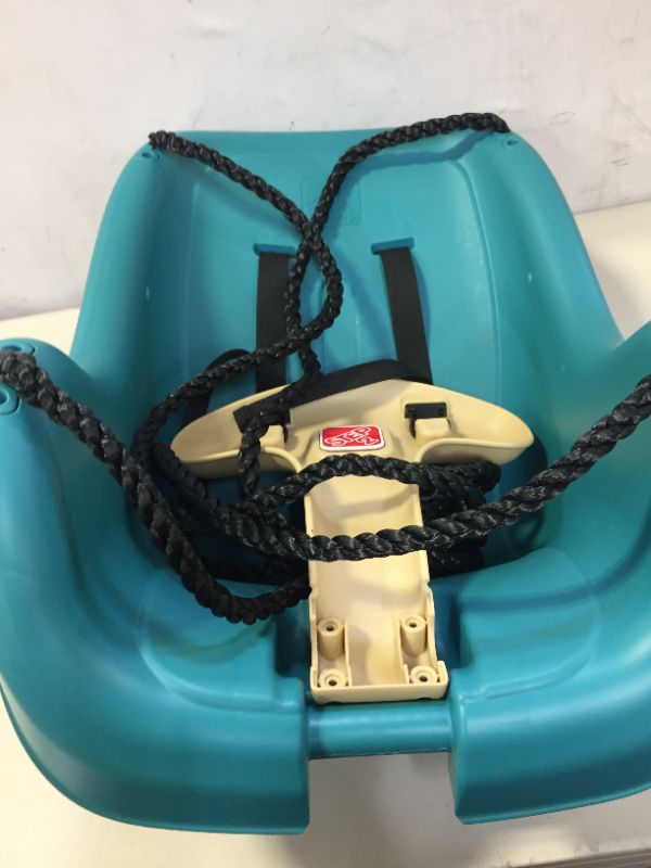 Photo 4 of Step2 Teal Toddler Swing with T-Bar for Child Security with Weather-Resistant Ropes