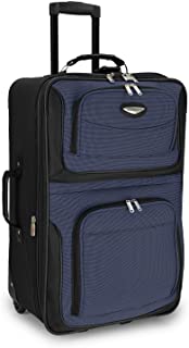 Photo 1 of Travel Select Amsterdam Expandable Rolling Upright Luggage, Navy, Checked-Medium 25-Inch