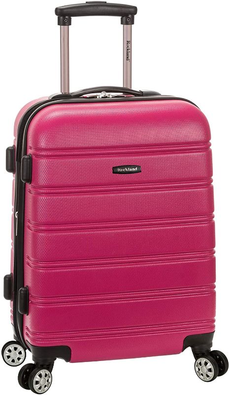 Photo 1 of Rockland Melbourne Hardside Expandable Spinner Wheel Luggage, Mint, Carry-On 20-Inch
(DAMAGES TO HANDLE WONT GO DOWN, DIRT AND SCRATCHES ON ITEM)