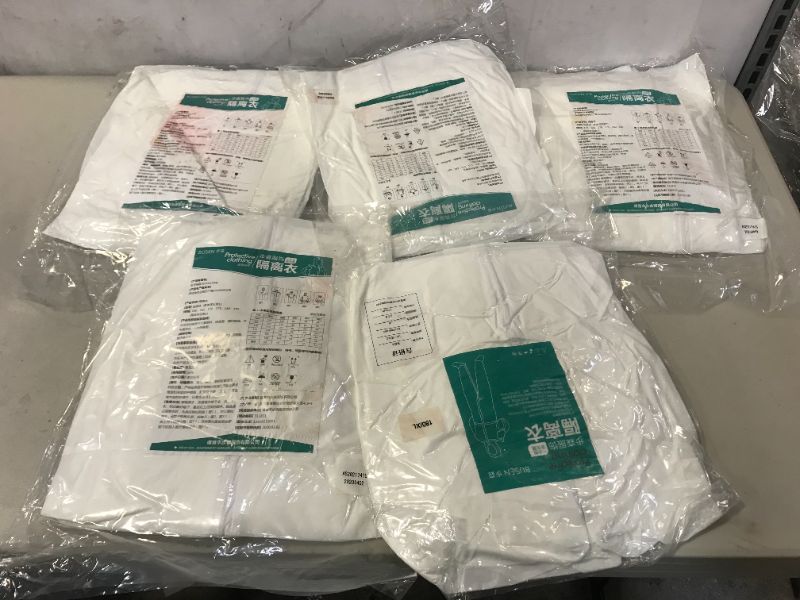 Photo 1 of 5 PACK DISPOSABLE SUITS SIZE XL