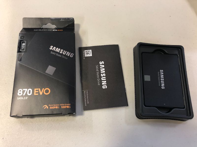 Photo 3 of Samsung 870 EVO SATA III SSD 1TB 2.5” Internal Solid State Hard Drive, Upgrade PC or Laptop Memory and Storage for IT Pros, Creators, Everyday Users, MZ-77E1T0B/AM
