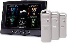 Photo 1 of AcuRite 02083M Home Temperature & Humidity Station with 3 Indoor / Outdoor Sensors,Black Color
