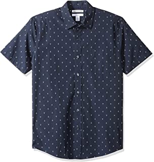 Photo 1 of Amazon Essentials
Men's Slim-fit Short-Sleeve Print Shirt large