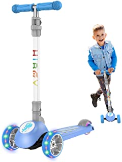 Photo 1 of Hiboy hidy Scooter for Kids, 3 Wheel Scooter, Adjustable Height & Flashing LED Wheels for Toddler (DIRT AND SCRATCHES ON ITEM)