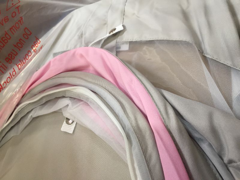 Photo 3 of Dream on Me Karley Bassinet - Grey and Pink (MAJOR DAMAGES TO PACKAGING)