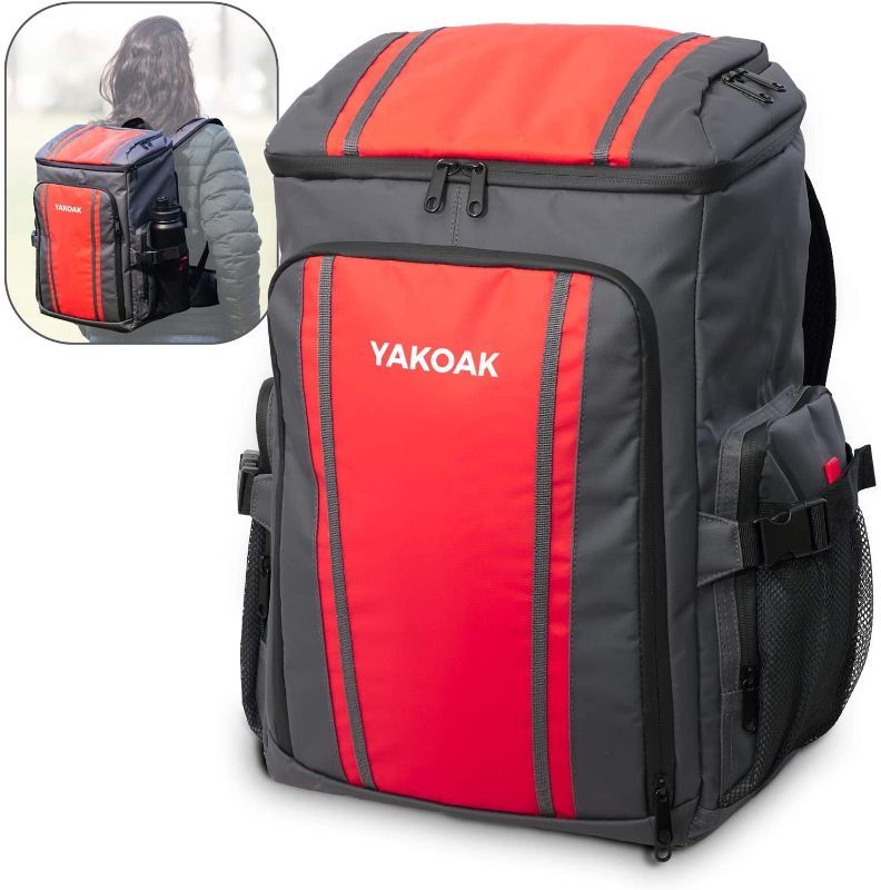 Photo 1 of yakoak Backpack Cooler Leakproof and Waterproof 45 Cans Lightweight Soft Cooler Bag Insulated Backpack for Women and Men with Padded Straps for Picnics, Fishing, Hiking, Camping, Beach, Concerts, Road Trips
