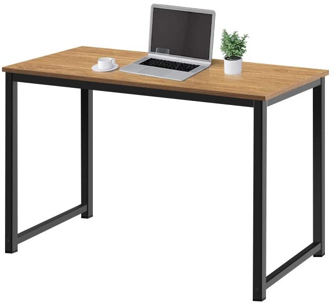Photo 1 of AZL1 Life Concept Computer Desk 47" Home Office Writing Small Desk, Modern Simple Style with Black Metal Frame

