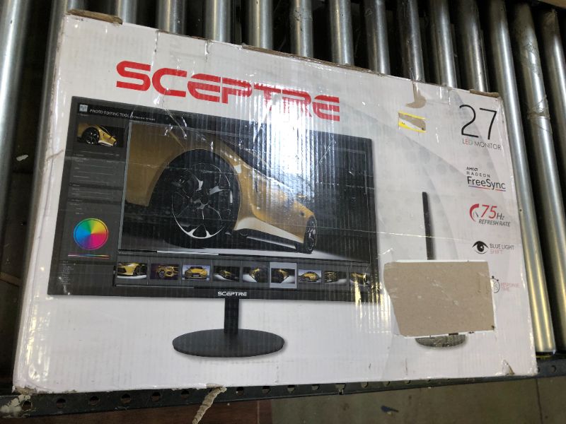 Photo 5 of Sceptre 27-Inch FHD LED Gaming Monitor 75Hz 2X HDMI VGA Build-in Speakers, Ultra Slim Metal Black PARTS ONLY