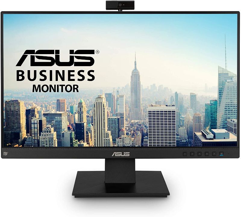 Photo 1 of ASUS BE24EQK 23.8” Business Monitor with Webcam, 1080P Full HD IPS, Eye Care, DisplayPort HDMI, Frameless, Built-in Adjustable 2MP Webcam, Mic Array, Stereo Speaker, Video Conference