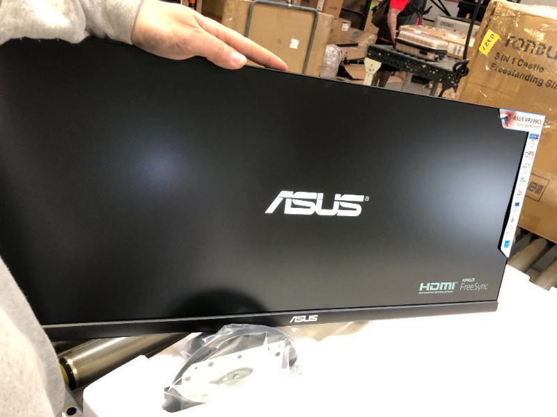 Photo 2 of ASUS 29” 1080P Ultrawide HDR Monitor (VP299CL) - 21:9 (2560 x 1080), IPS, 75Hz, 1ms, USB-C w/ 15W Power Delivery, FreeSync, Eye Care Plus, HDR-10, VESA Mountable, HDMI, DisplayPort, Height Adjustable