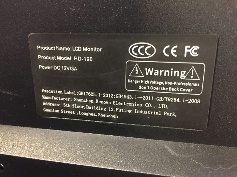 Photo 5 of 19 Inch PC Monitor(1440x900),60 Hz, 5ms, Brightness 250 cd/m²,Built-in Speaker, HDMI & VGA Interface, Display Screen for Laptop/PS3/PS4/X-Box/PC, Black, Prechen