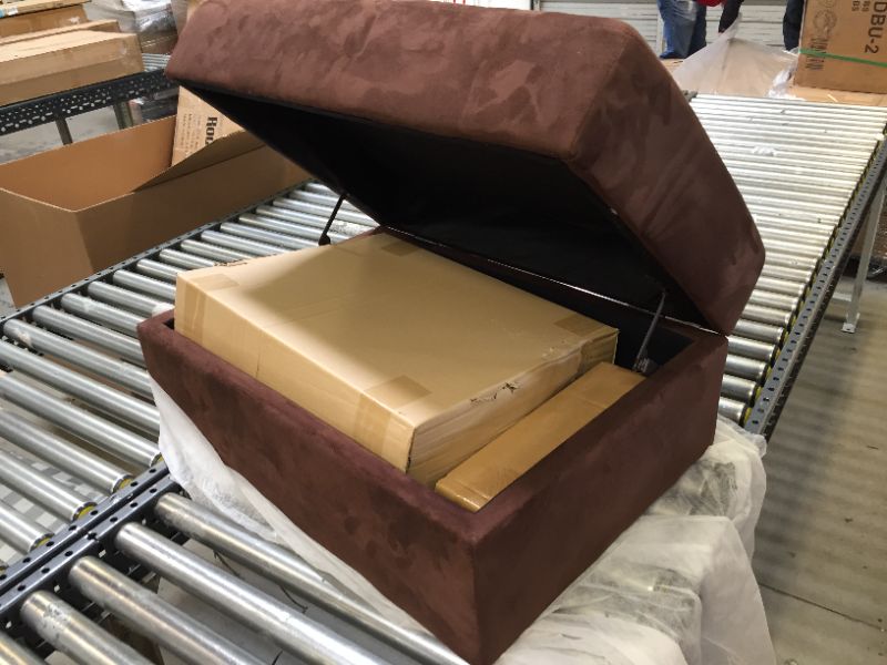 Photo 5 of brown colored tuffed ottoman --new in the box 