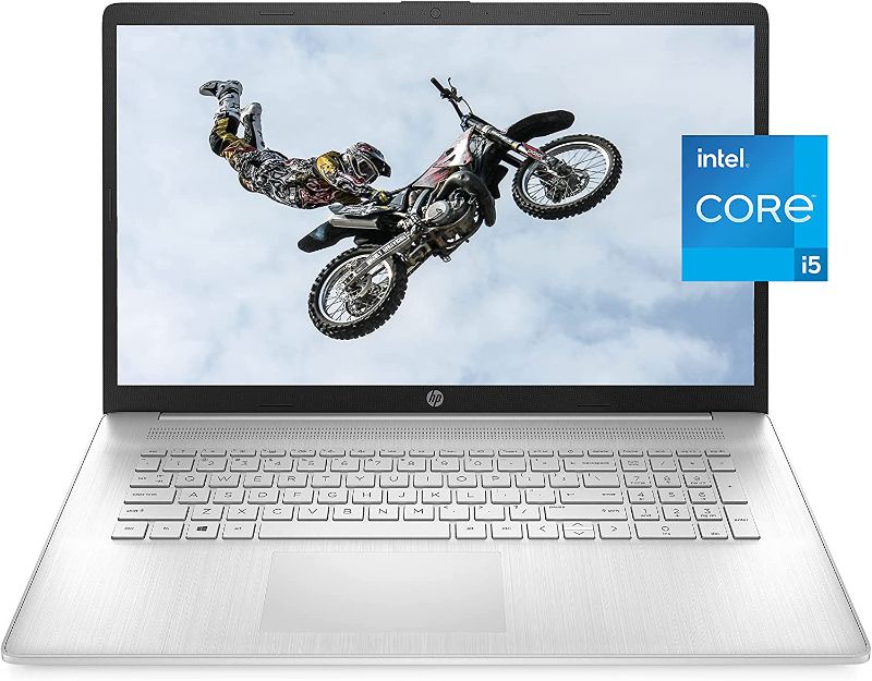 Photo 1 of HP 17 Laptop, 11th Gen Intel Core i5-1135G7, 8 GB RAM, 256 GB SSD Storage, 17.3-inch HD+ Display, Windows 10 Home, Anti-Glare Screen, Long Battery Life, Web-cam & Dual Mics (17-cn0021nr, 2021)
