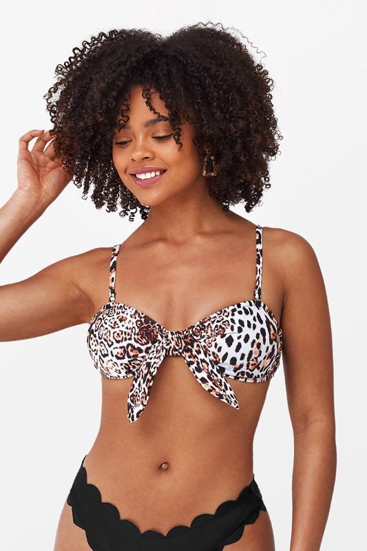 Photo 1 of Lara Leopard Bikini Top sz M 