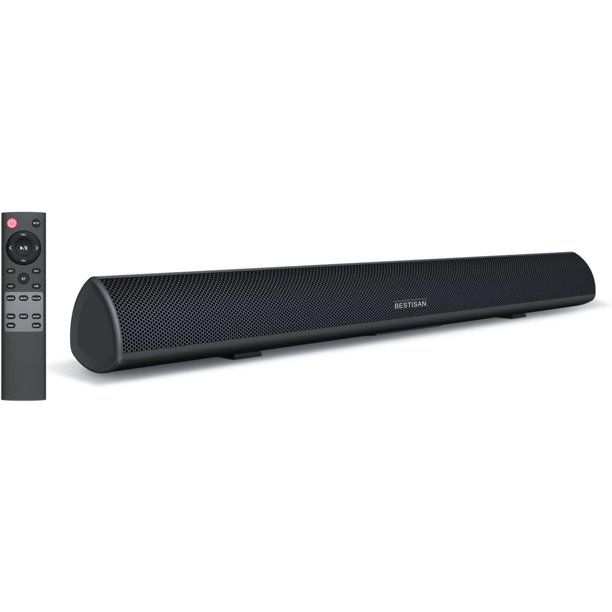 Photo 1 of Bestisan S8520 80-Watt Wired and Wireless Bluetooth 5.0 34-Inch Sound Bar Renewed
