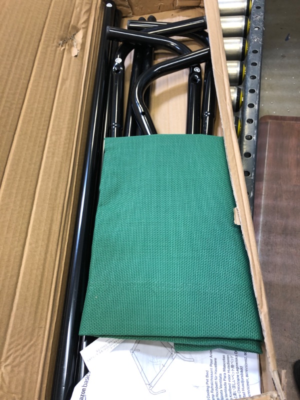 Photo 1 of AmazonBasics Elevated Cooling Pet Bed Green Large
