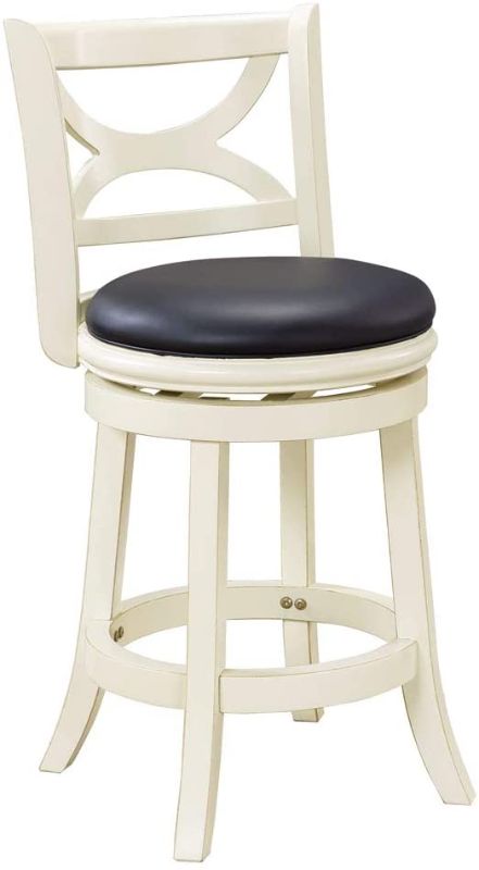 Photo 1 of Boraam Florence Counter Height Swivel Stool, 24-Inch, 1-Pack, White
