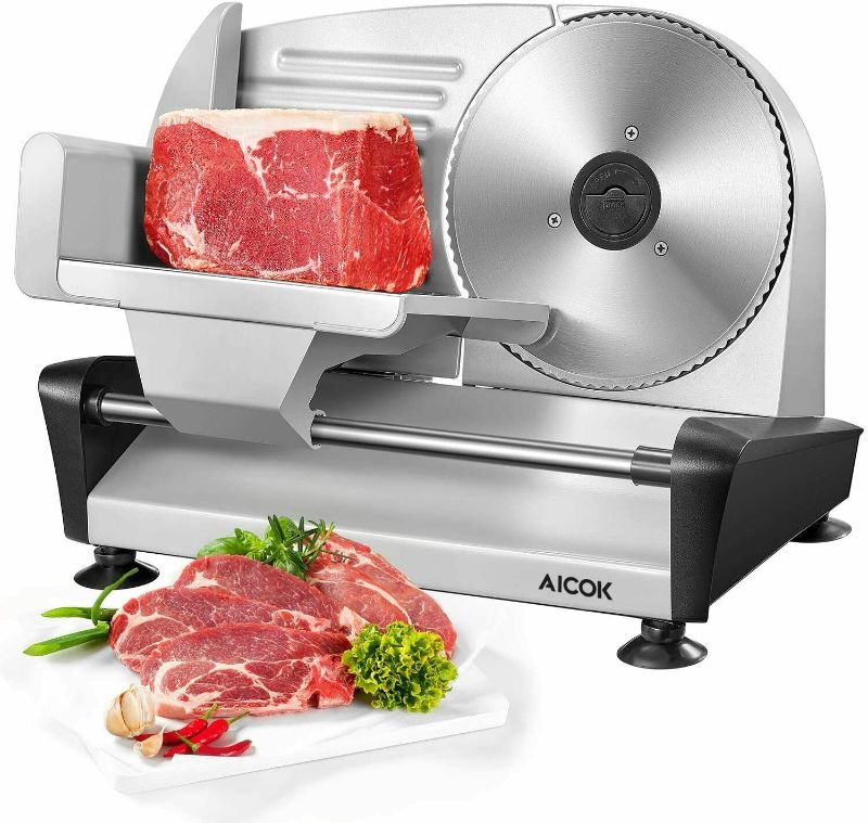 Photo 1 of AICOK Meat Slicer Electric Deli & Food Slicer for Home Use, 7.5" Blade SL-519N