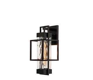 Photo 1 of 1-Light Outdoor Wall Lantern Exterior Wall Sconce Light Fixture in Oil Rubbed Bronze Finish