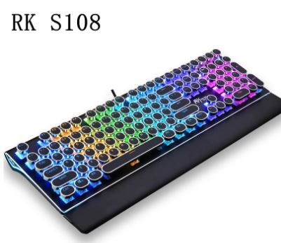 Photo 1 of Royal Kludge RK S108 Ergonomic USB Wired Mechanical Gaming Keyboard ,Monochrome/RGB Backlight Black,Blue,Brown,Red Axis