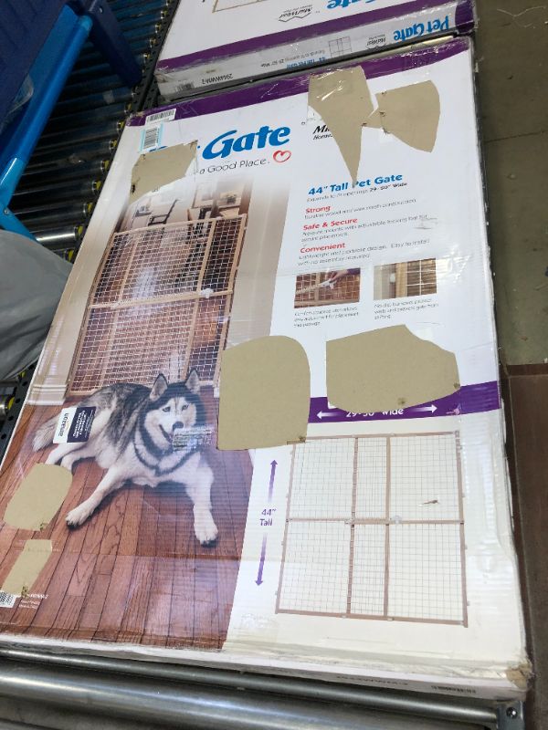 Photo 2 of MidWest Homes for Pets 44 Inch Tall Wood and Wire Mesh Adjustable Dog Pet Gate