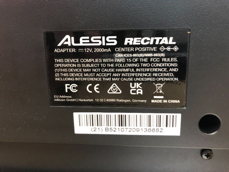 Photo 6 of Alesis Recital , 88-Key Beginner Digital Piano with Full-Size Semi-Weighted Keys
