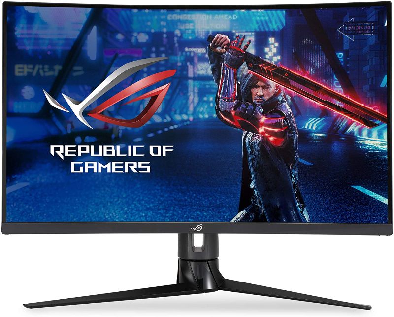 Photo 1 of ASUS ROG Strix 31.5” 1440P Curved Gaming Monitor (XG32VC), QHD (2560 x 1440), 170Hz, 1ms, Extreme Low Motion Blur Sync, FreeSync Premium Pro, HDMI DisplayPort USB 3.0 Type C, 125% sRGB, DisplayHDR 400