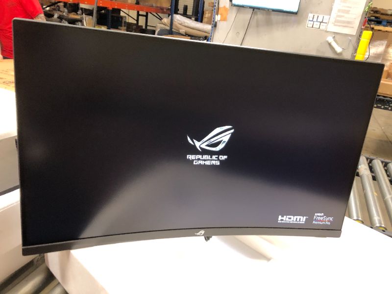 Photo 2 of ASUS ROG Strix 31.5” 1440P Curved Gaming Monitor (XG32VC), QHD (2560 x 1440), 170Hz, 1ms, Extreme Low Motion Blur Sync, FreeSync Premium Pro, HDMI DisplayPort USB 3.0 Type C, 125% sRGB, DisplayHDR 400