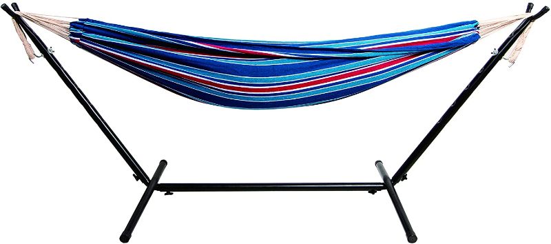 Photo 1 of BalanceFrom Double Hammock with Space Saving Steel Stand and Portable Carrying Case, 450-Pound Capacity