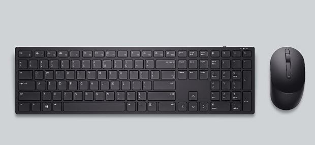 Photo 1 of Dell - KM5221W Pro Ergonomic Full-size Wireless Mechanical Keyboard and Mouse - Black