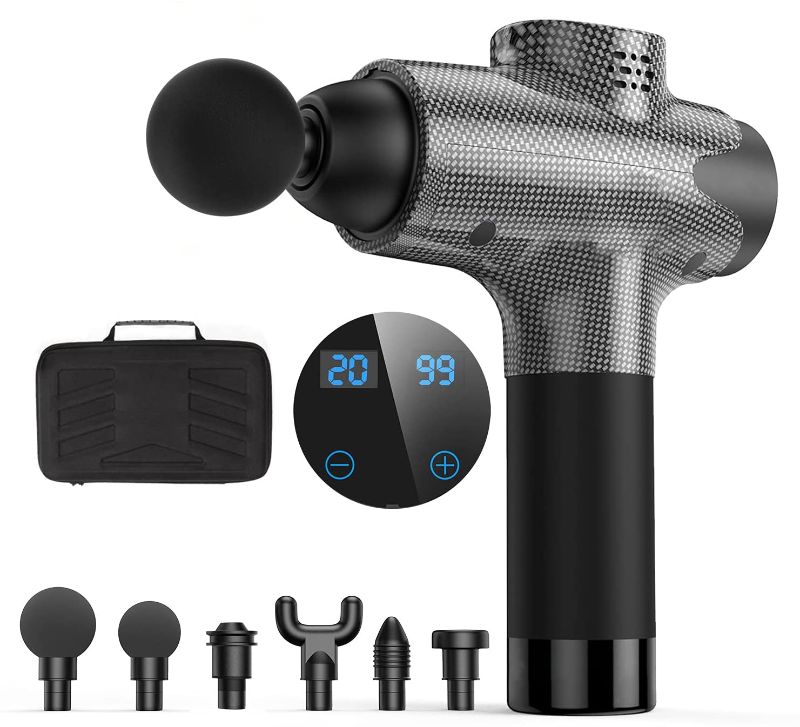 Photo 1 of Massage Gun for Athletes, Portable Percussion Massage Gun Professional Deep Tissue Massage Gun for Pain Relief with 6 Massage Heads 20 Speed High-Intensity Vibration A-Legiral Massager Gun BRAND NEW