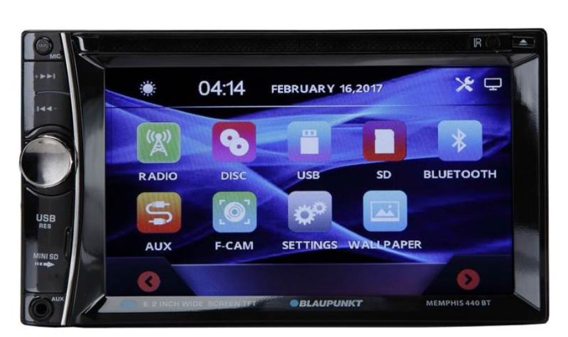 Photo 1 of Blaupunkt Mmp440bt Memphis 440 Bt 6.2" Double-Din In-Dash Dvd Receiver With Bluetooth