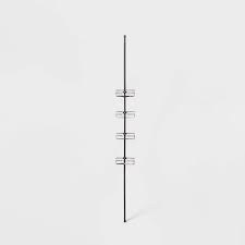 Photo 1 of Steel Corner Tension Pole Caddy Matte Black - Made By Design

